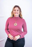 Blusa Donna - Manga longa com Golinha