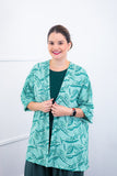 Kimono Brasil – Oversized com Manga Ampla em Crepe