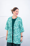 Kimono Brasil – Oversized com Manga Ampla em Crepe