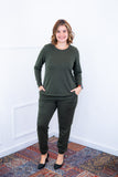 Conjunto Lãzinha Gola Redonda Calça Jogger Com Bolsos Copenhaguen
