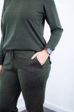 Conjunto Lãzinha Gola Redonda Calça Jogger Com Bolsos Copenhaguen