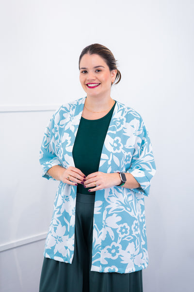Kimono Brasil – Oversized com Manga Ampla em Crepe