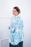 Kimono Brasil – Oversized com Manga Ampla em Crepe