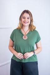 Blusa Ágata - Decote V Bobo em Viscolycra