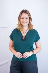 Blusa Ágata - Decote V Bobo em Viscolycra