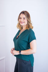 Blusa Ágata - Decote V Bobo em Viscolycra
