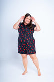 Conjunto de Pijama com Shorts Decote Canoa de Suede Milena