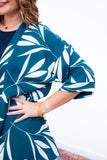 Conjunto Kimono Dora Oversized Estampado e Bermudinha em Crepinho