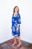 Vestido Sabrina - Decote V Manga Morcego em Viscolinho