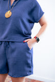 Conjunto Salvador - Bermudinha e Blusa em Linho Light