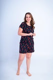 Conjunto de Pijama com Shorts Decote Canoa de Suede Milena