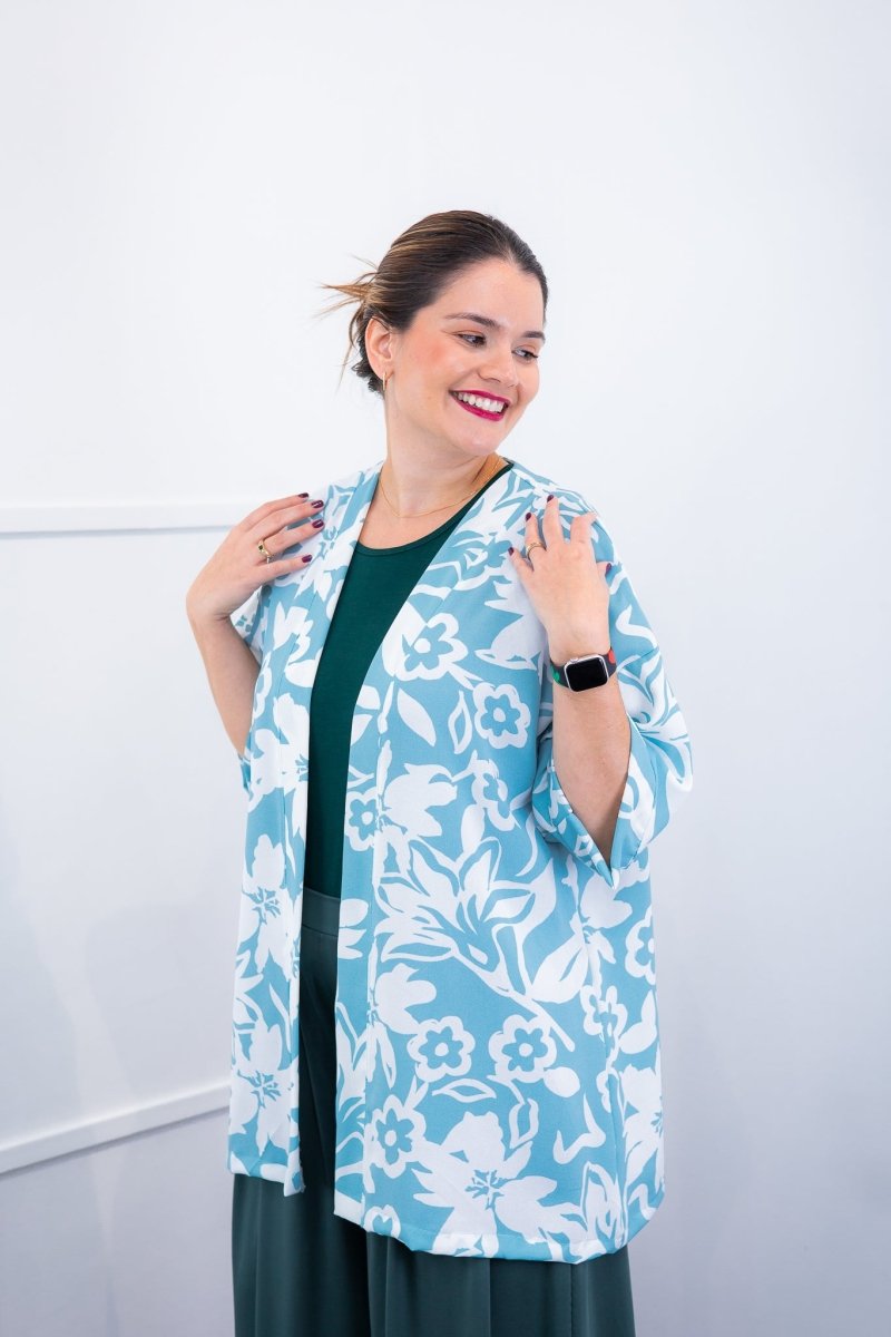 Kimono Brasil – Oversized com Manga Ampla em Crepe - Naguirre Shop