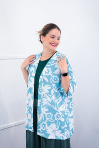 Kimono Brasil – Oversized com Manga Ampla em Crepe - Naguirre Shop