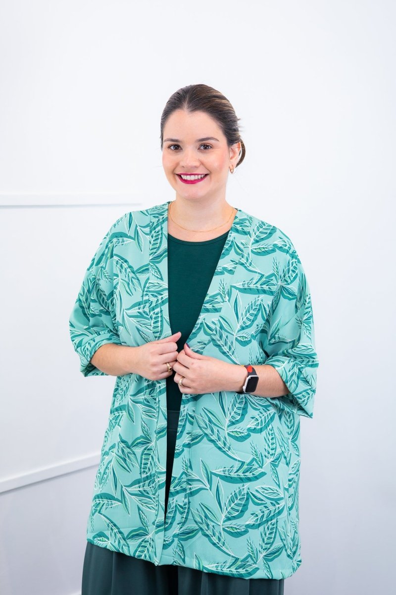Kimono Brasil – Oversized com Manga Ampla em Crepe - Naguirre Shop