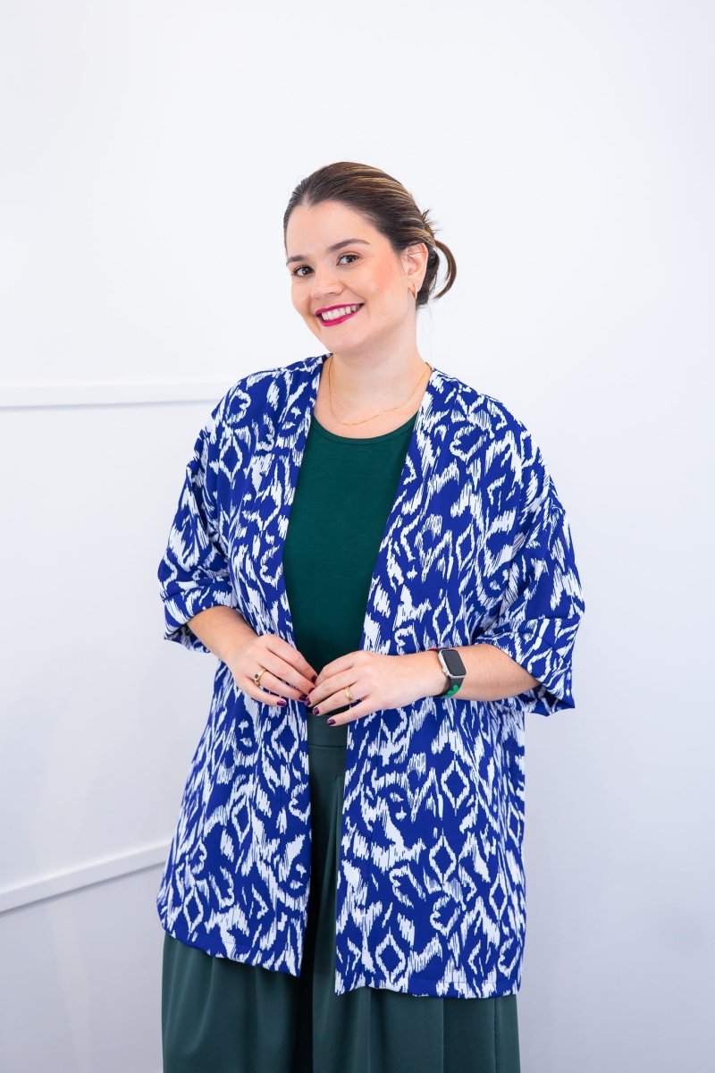 Kimono Brasil – Oversized com Manga Ampla em Crepe - Naguirre Shop