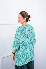 Kimono Brasil – Oversized com Manga Ampla em Crepe - Naguirre Shop