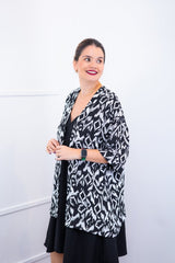 Kimono Brasil – Oversized com Manga Ampla em Crepe - Naguirre Shop