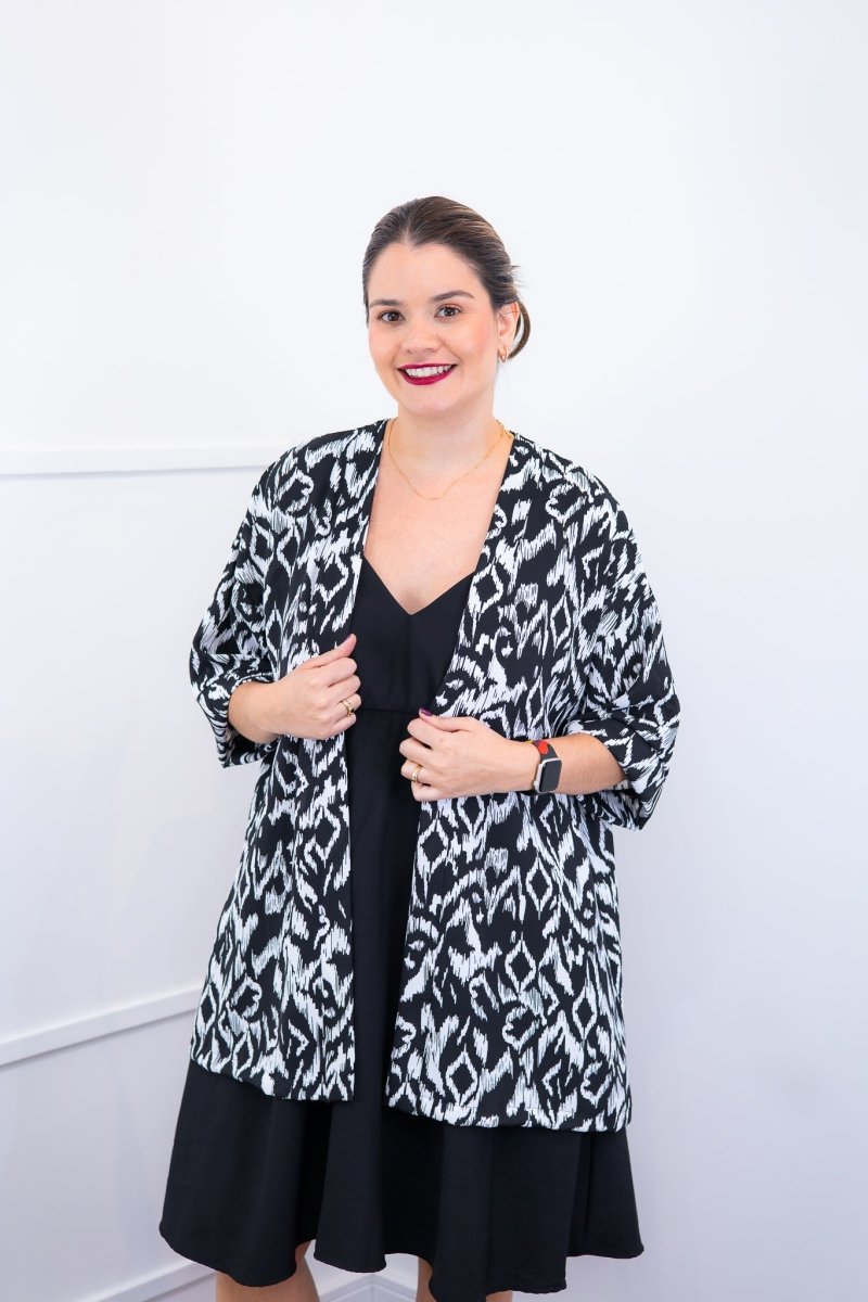 Kimono Brasil – Oversized com Manga Ampla em Crepe - Naguirre Shop