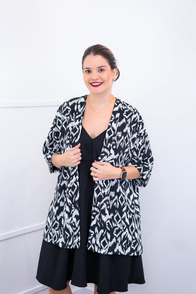 Kimono Brasil – Oversized com Manga Ampla em Crepe - Naguirre Shop