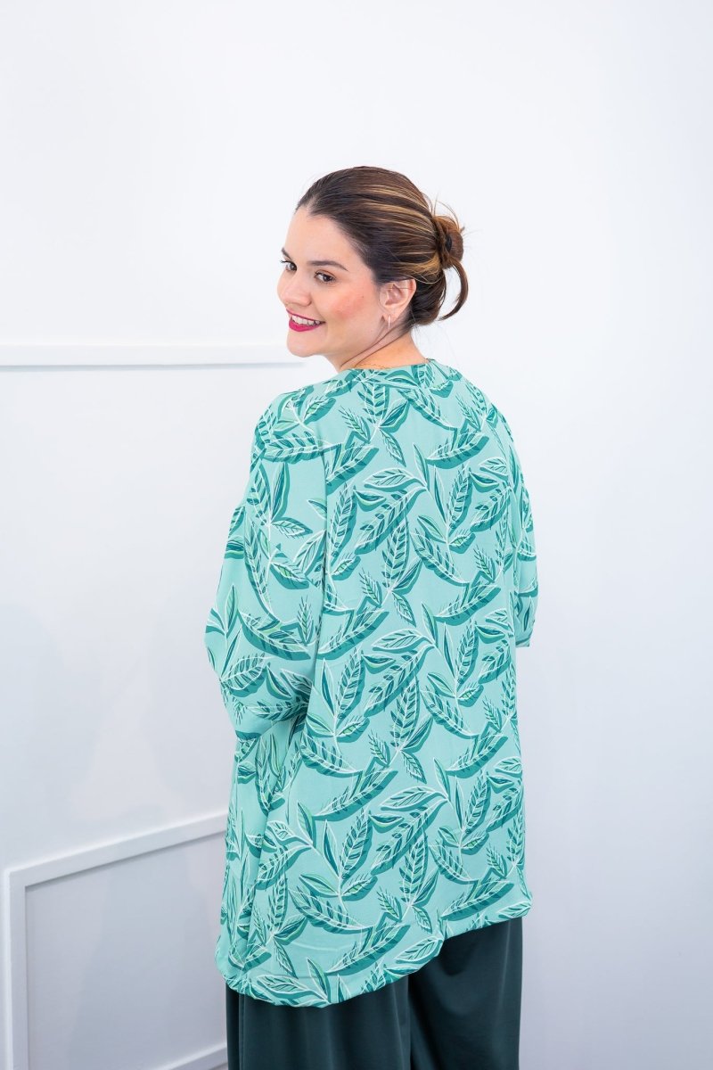 Kimono Brasil – Oversized com Manga Ampla em Crepe - Naguirre Shop