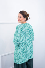 Kimono Brasil – Oversized com Manga Ampla em Crepe - Naguirre Shop