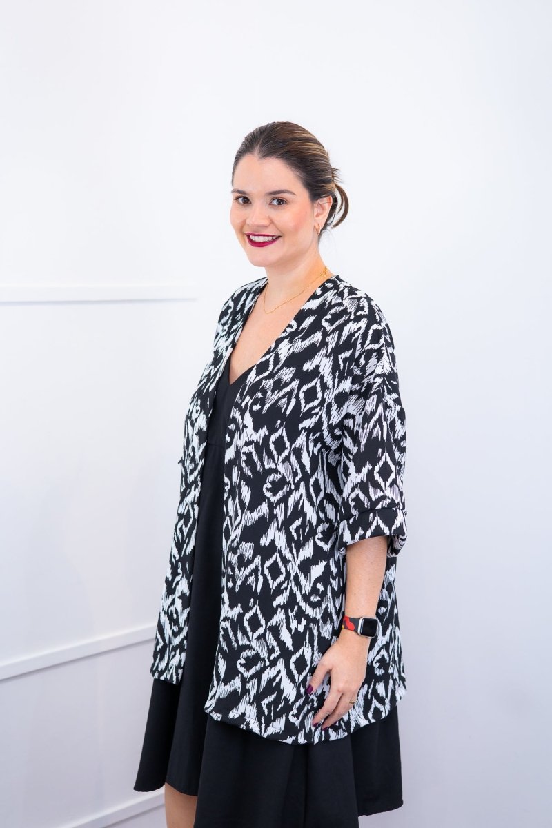Kimono Brasil – Oversized com Manga Ampla em Crepe - Naguirre Shop