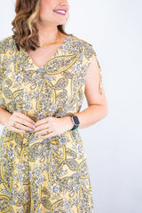 Macacão Caribe - Pantalona em Crepe com Decote V - Naguirre Shop