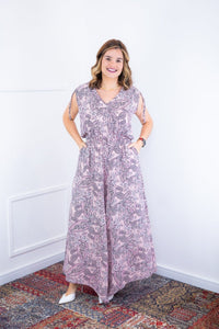 Macacão Caribe - Pantalona em Crepe com Decote V - Naguirre Shop