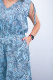 Macacão Caribe - Pantalona em Crepe com Decote V - Naguirre Shop