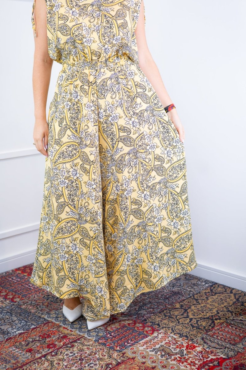 Macacão Caribe - Pantalona em Crepe com Decote V - Naguirre Shop