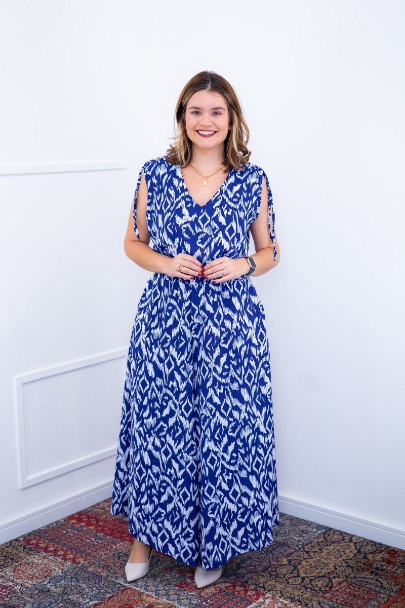 Macacão Caribe - Pantalona em Crepe com Decote V - Naguirre Shop