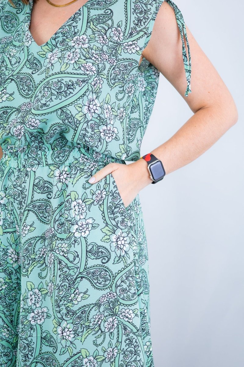 Macacão Caribe - Pantalona em Crepe com Decote V - Naguirre Shop