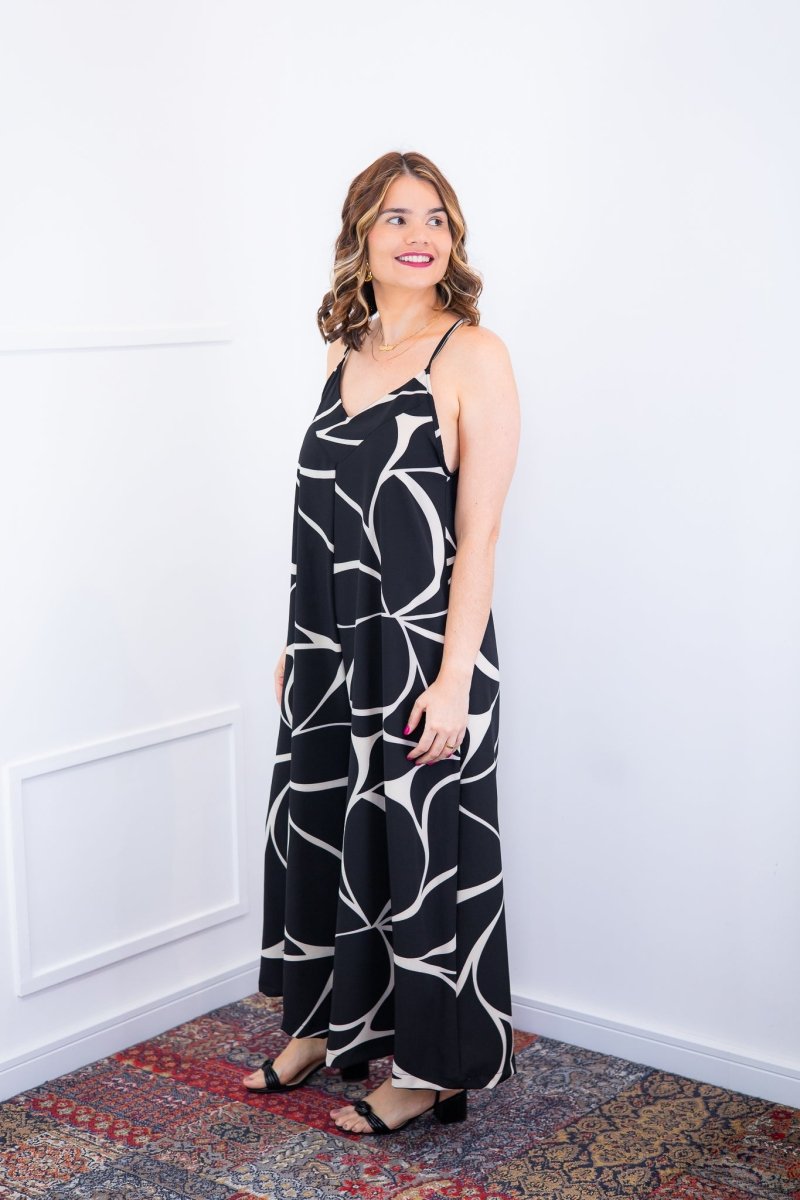 Macacão Grécia – Pantalona em Crepe com Alça Ajustável - Naguirre Shop