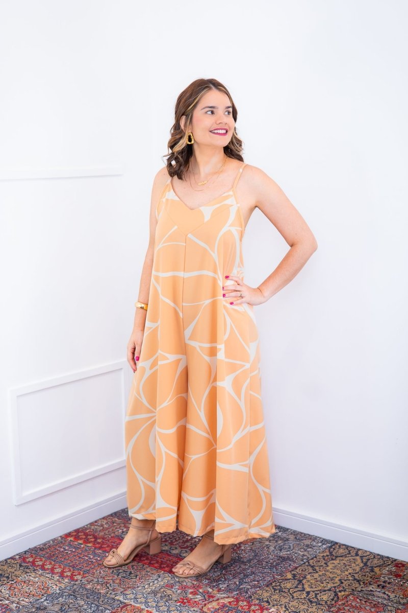 Macacão Grécia – Pantalona em Crepe com Alça Ajustável - Naguirre Shop