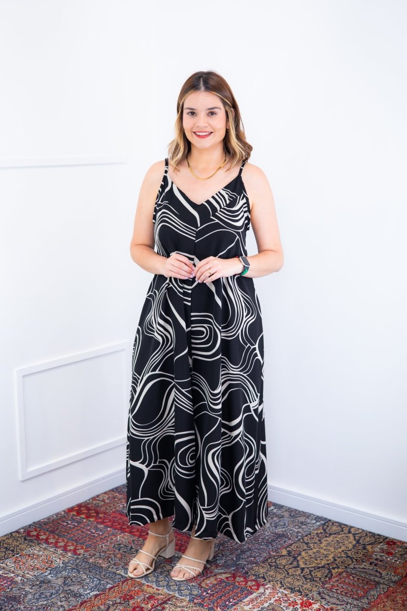 Macacão Grécia – Pantalona em Crepe com Alça Ajustável - Naguirre Shop