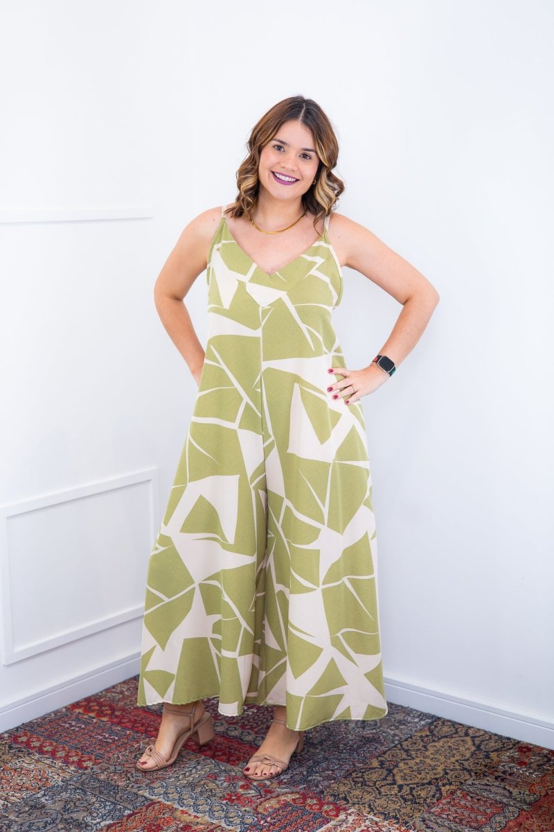 Macacão Grécia – Pantalona em Crepe com Alça Ajustável - Naguirre Shop