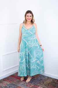 Macacão Grécia – Pantalona em Crepe com Alça Ajustável - Naguirre Shop