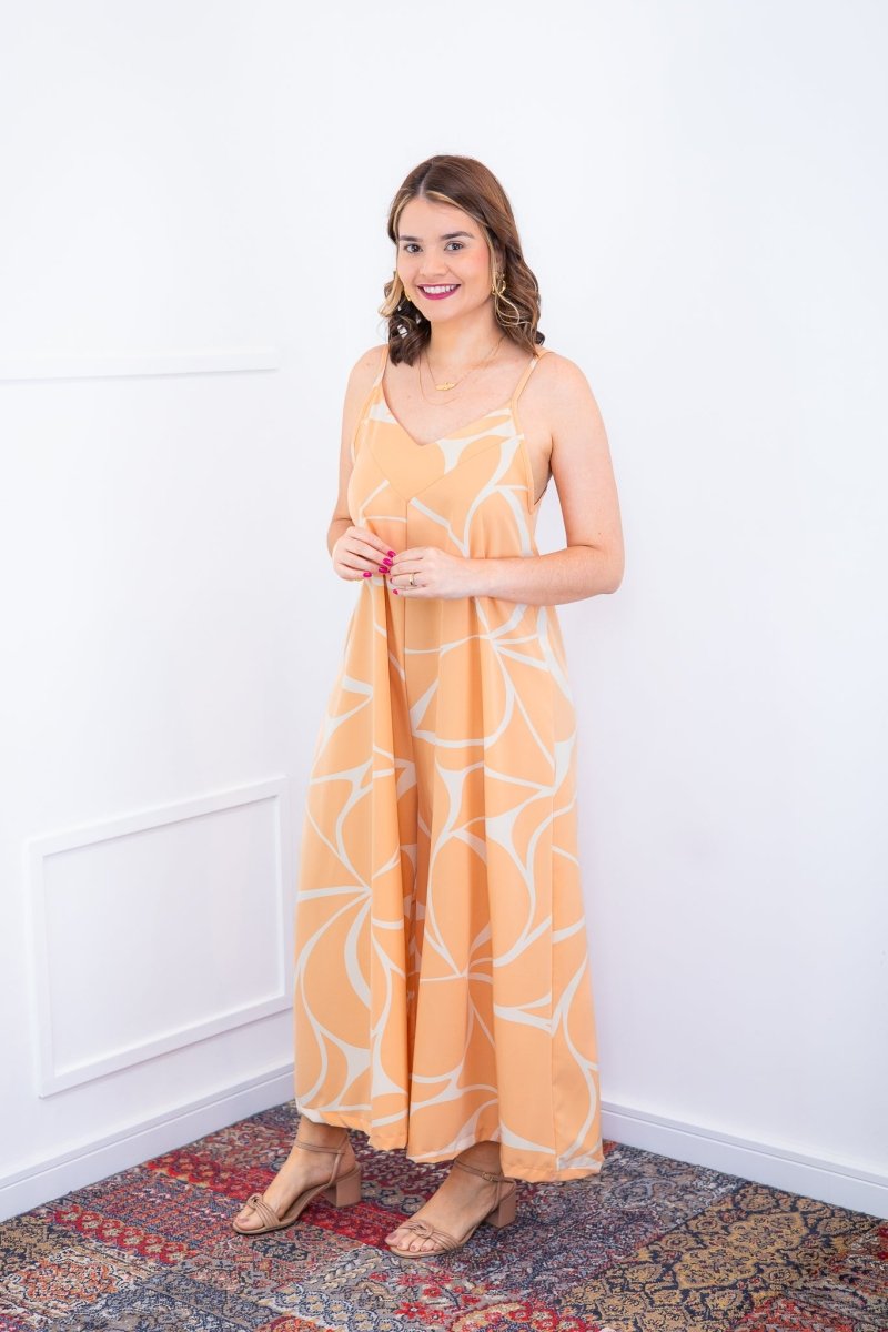 Macacão Grécia – Pantalona em Crepe com Alça Ajustável - Naguirre Shop