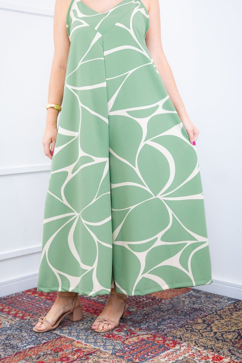 Macacão Grécia – Pantalona em Crepe com Alça Ajustável - Naguirre Shop