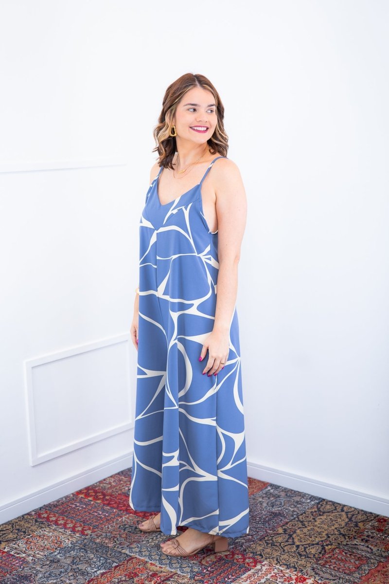 Macacão Grécia – Pantalona em Crepe com Alça Ajustável - Naguirre Shop