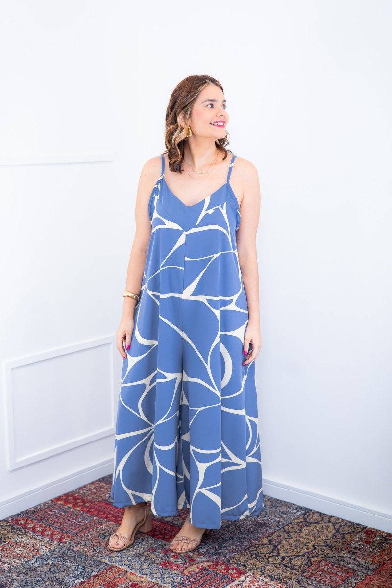 Macacão Grécia – Pantalona em Crepe com Alça Ajustável - Naguirre Shop