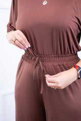 Macacão Isadora - Manga Japonesa com Calça Pantalona - Naguirre Shop