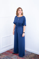 Macacão Isadora - Manga Japonesa com Calça Pantalona - Naguirre Shop