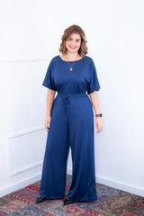 Macacão Isadora - Manga Japonesa com Calça Pantalona - Naguirre Shop