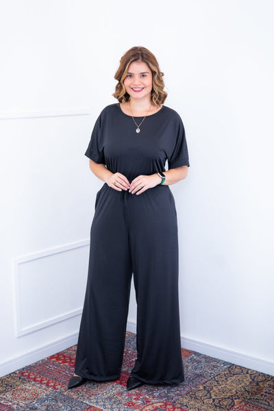 Macacão Isadora - Manga Japonesa com Calça Pantalona - Naguirre Shop