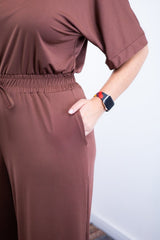 Macacão Isadora - Manga Japonesa com Calça Pantalona - Naguirre Shop