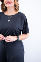 Macacão Isadora - Manga Japonesa com Calça Pantalona - Naguirre Shop