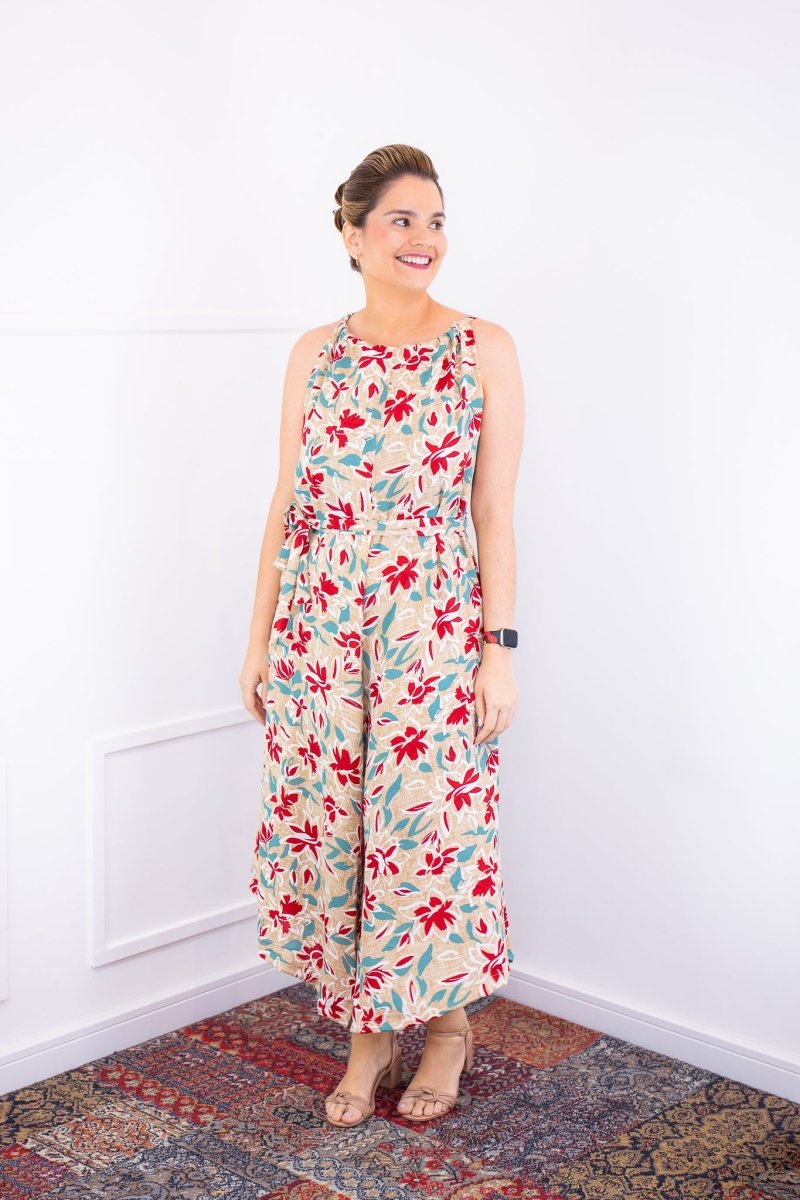 Macacão Maldivas – Pantalona em Crepe com Amarração - Naguirre Shop