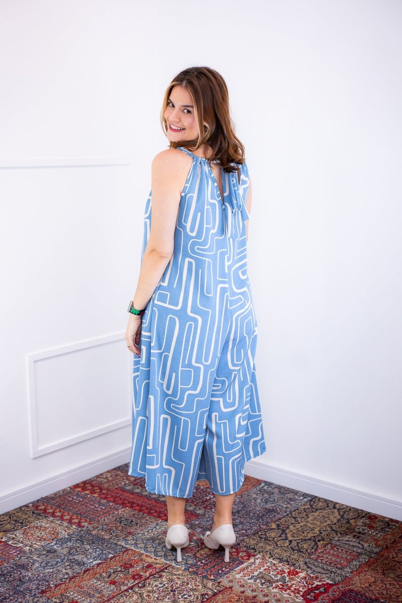 Macacão Maldivas – Pantalona em Crepe com Amarração - Naguirre Shop