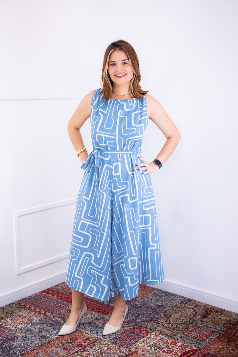 Macacão Maldivas – Pantalona em Crepe com Amarração - Naguirre Shop